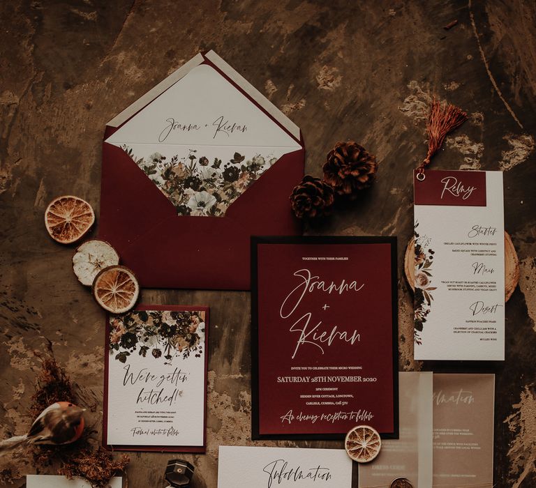 Wedding stationery suite by Mama Inc Studio