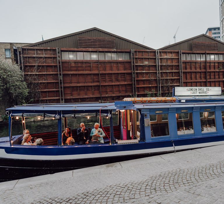 Boat wedding reception in London