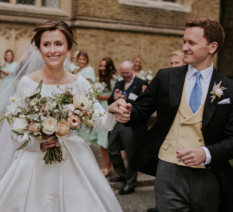 Confetti moment London City wedding