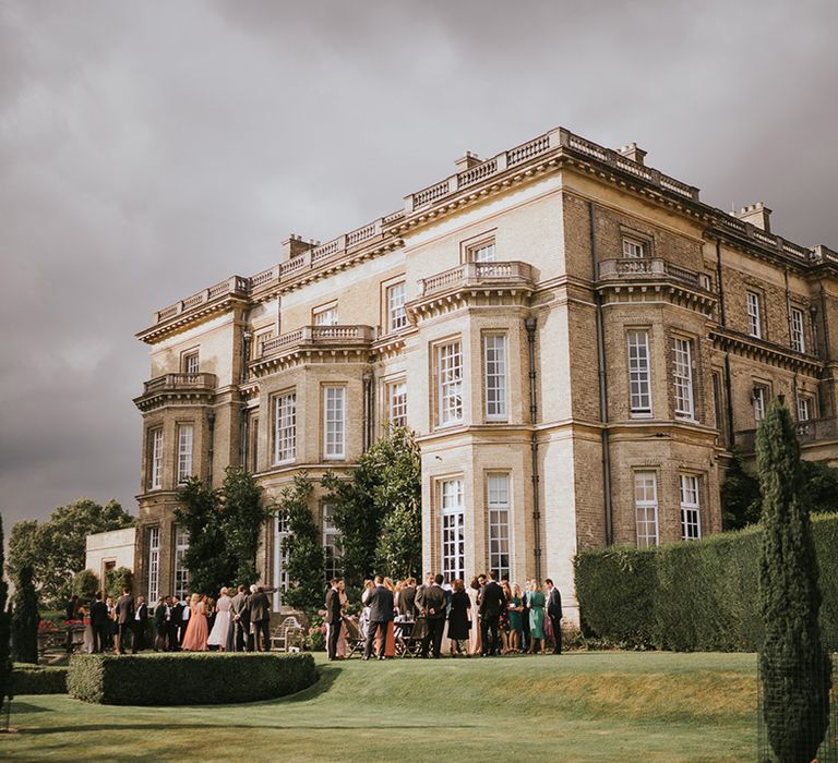 Hedsor House country house wedding venue with grey cloud 