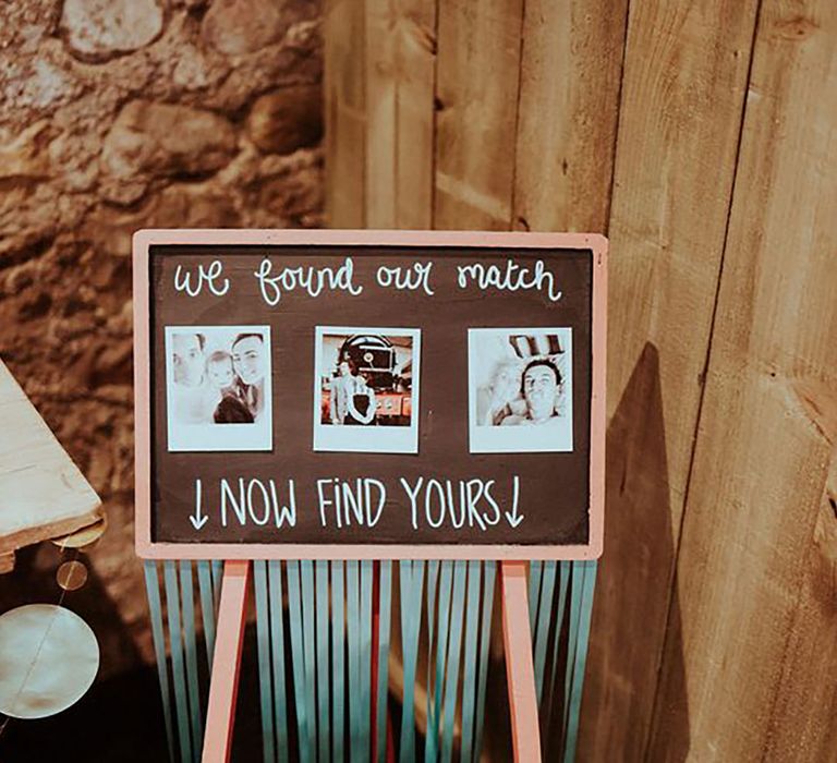 Find your match entertainment game for guests at wedding 