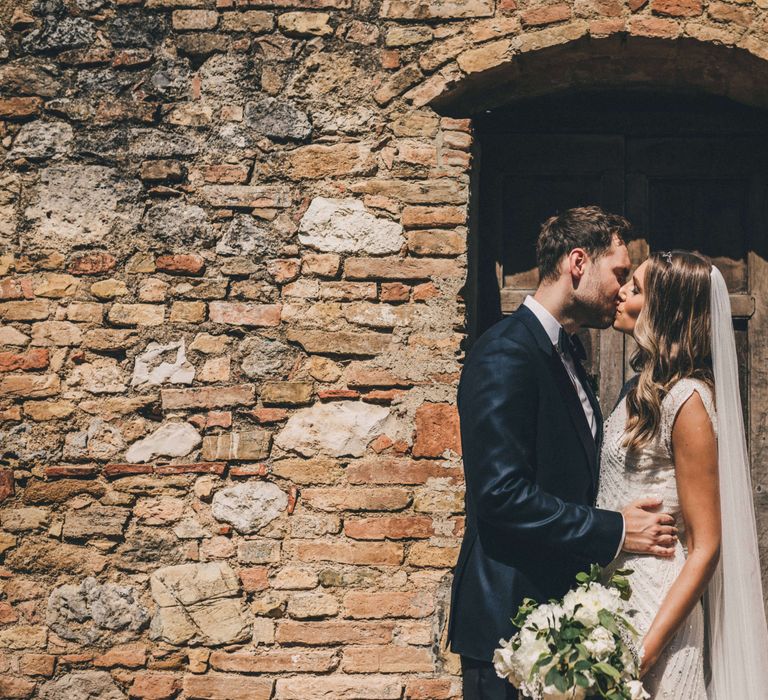 Tuscany street archway wedding photography