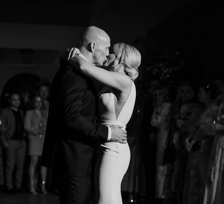 Bride and groom during their first dance 