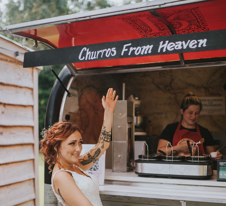 Churros food truck at Devonshire wedding