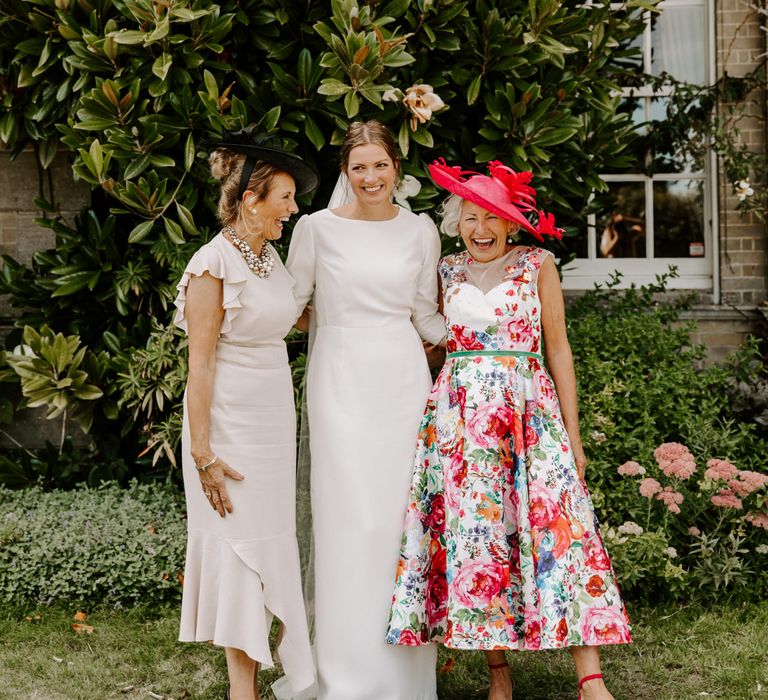 Bride with wedding guests