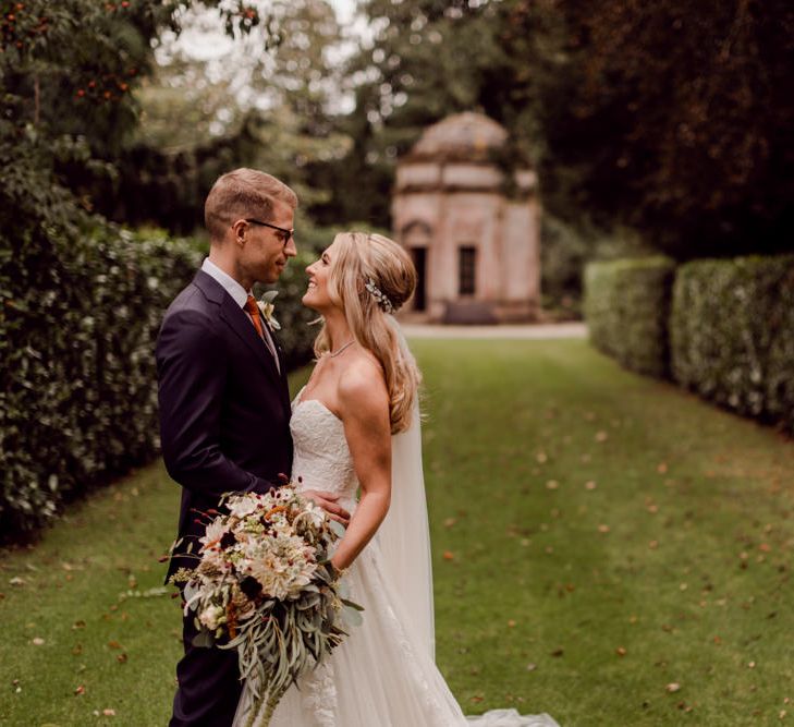 Bride and groom at Larmer Tree Gardens Wedding