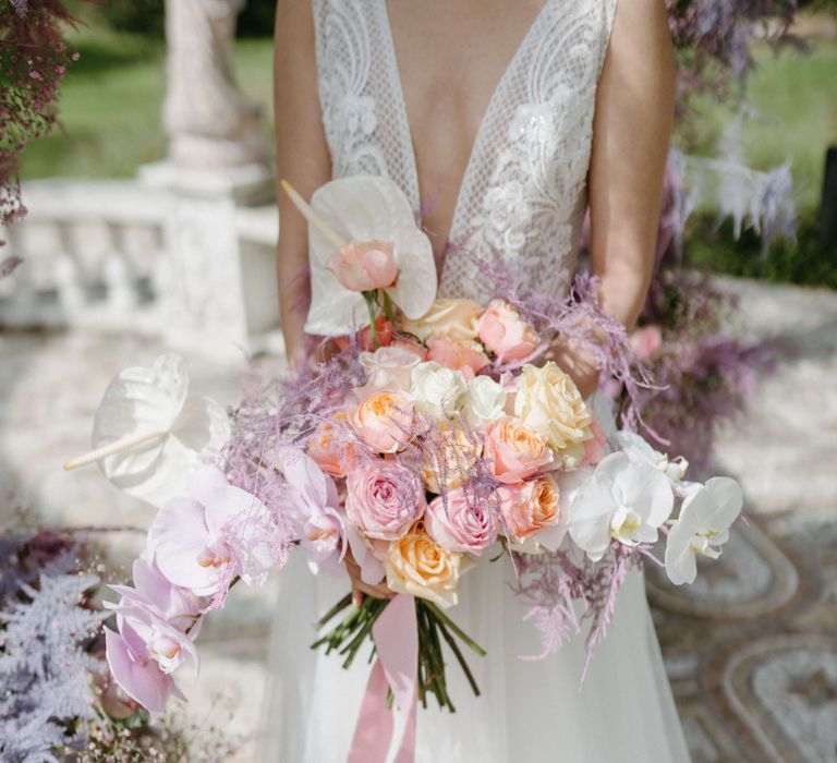 Lilac floral bouquet 