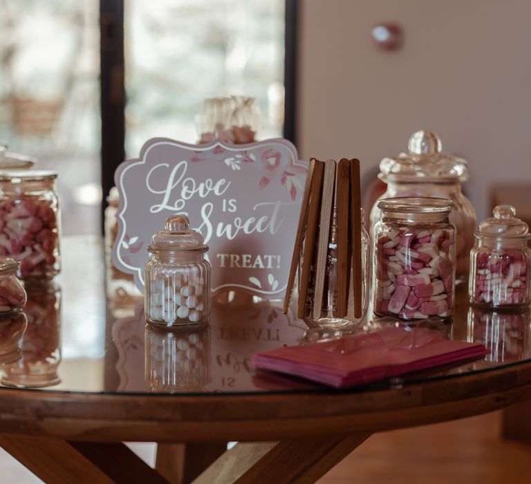 Sweet station for wedding ceremony