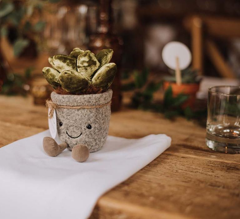 Cute plant wedding favours