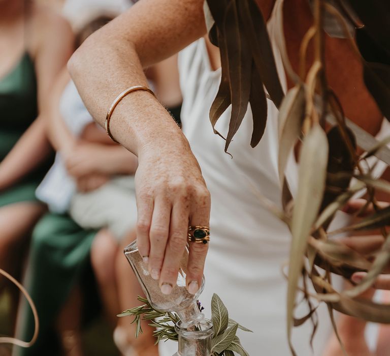 Unity sand wedding ceremony tradition for same sex LGBTQIA+ couple 