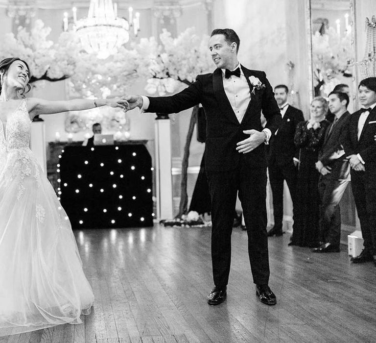 Bride & groom dance during reception