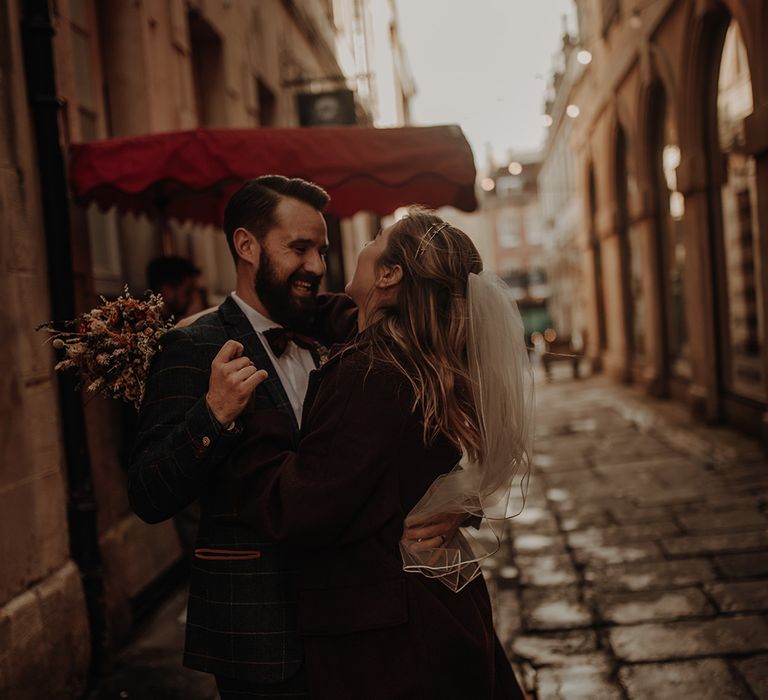 Bride and groom first dance at UK elopement