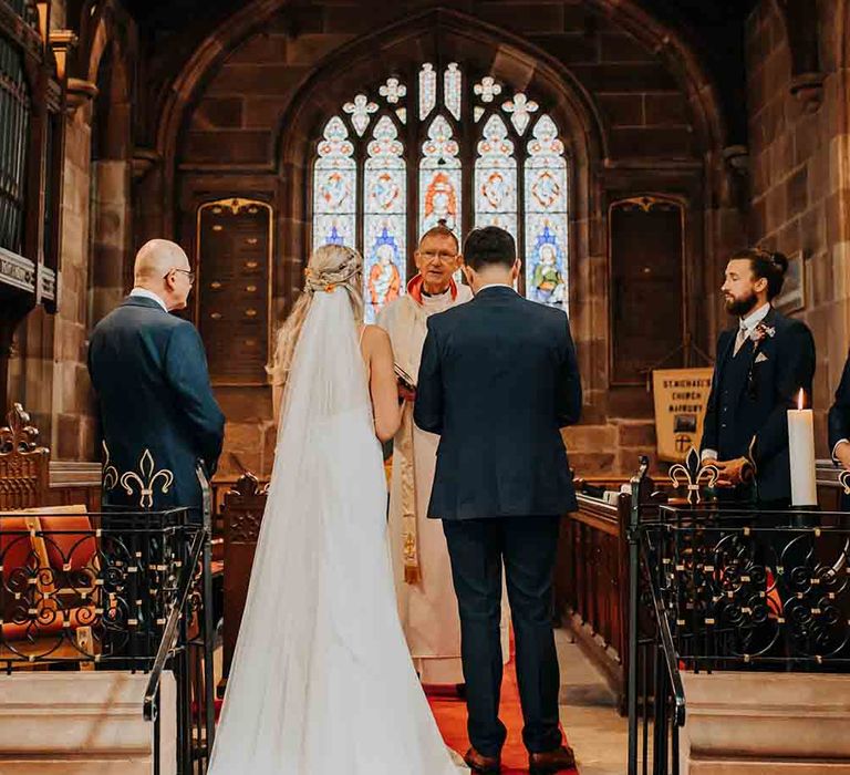 Church wedding ceremony in Cheshire