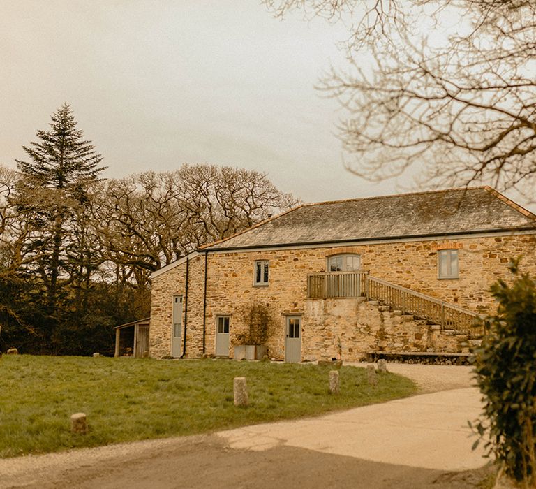 View of Nancarrow Farm wedding venue based in Cornwall 