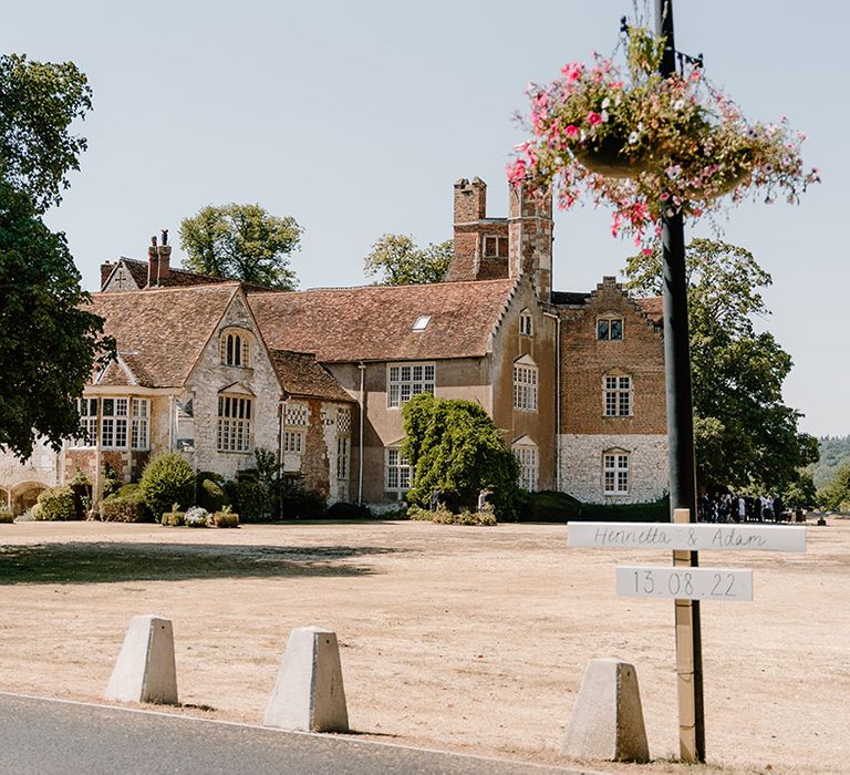 Bisham Abbey wedding venue in summer