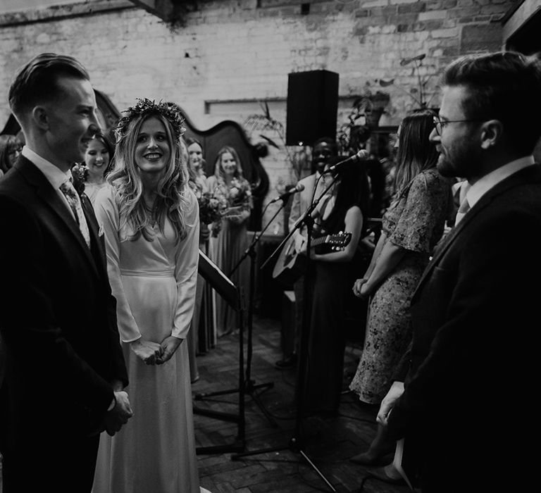 Bride & groom during wedding ceremony