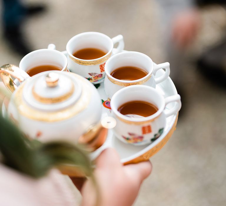 Modern styled Chinese Tea Ceremony at Carlowrie Castle 