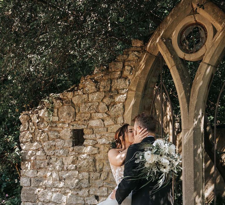 Bride and Groom Kissing