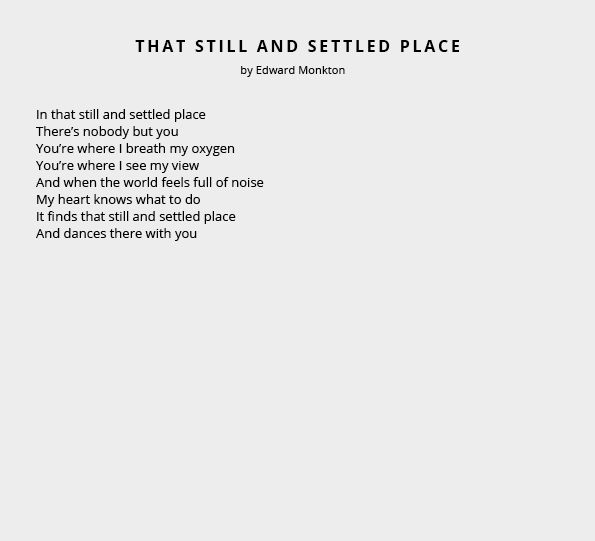 That Still And Settled Place by Edwards Monkton