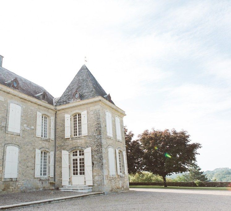 A French wedding venue with window shutters