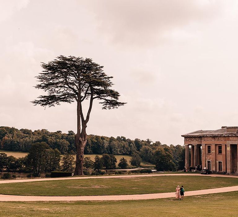 Mansion wedding at The Grange in Hampshire with stunning views of the countryside 