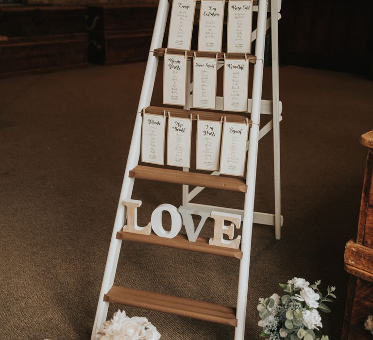 Step ladder table plan