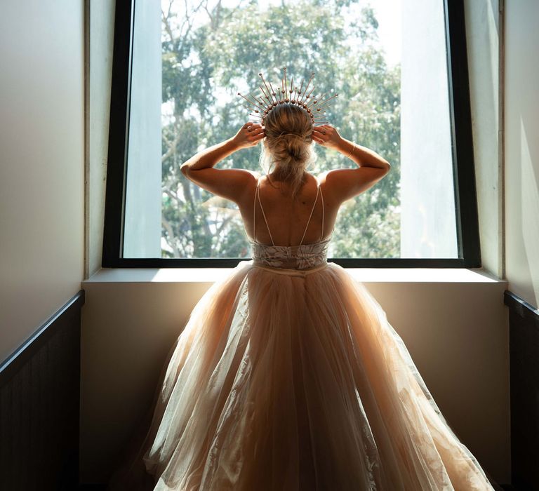 Bridal crown for stunning forest wedding