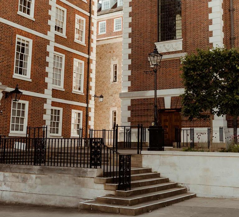 Exterior shot of Inner Temple Hall wedding venue in London