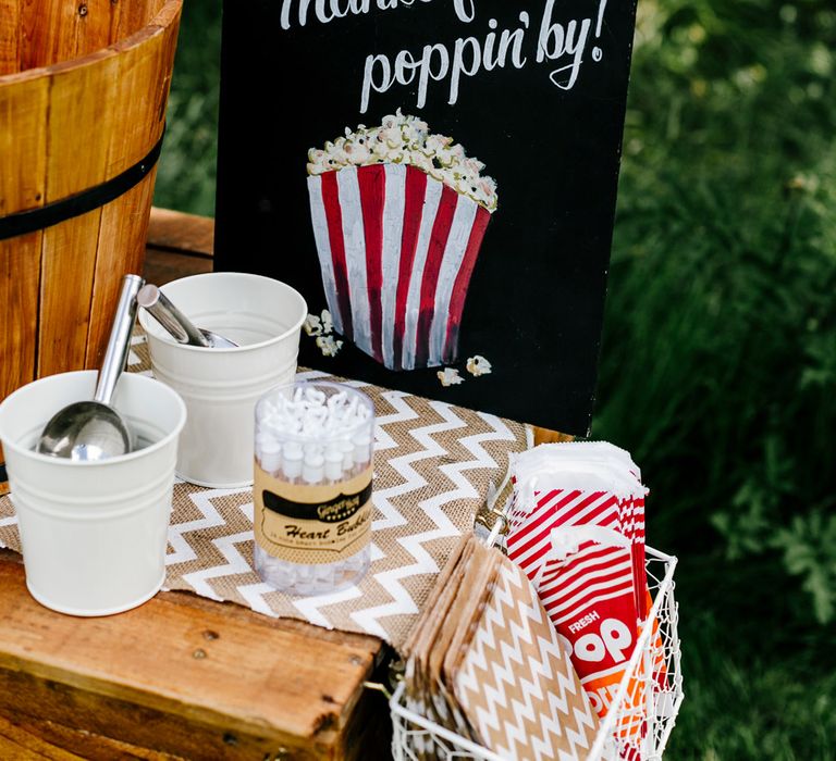 Wedding Popcorn Cart