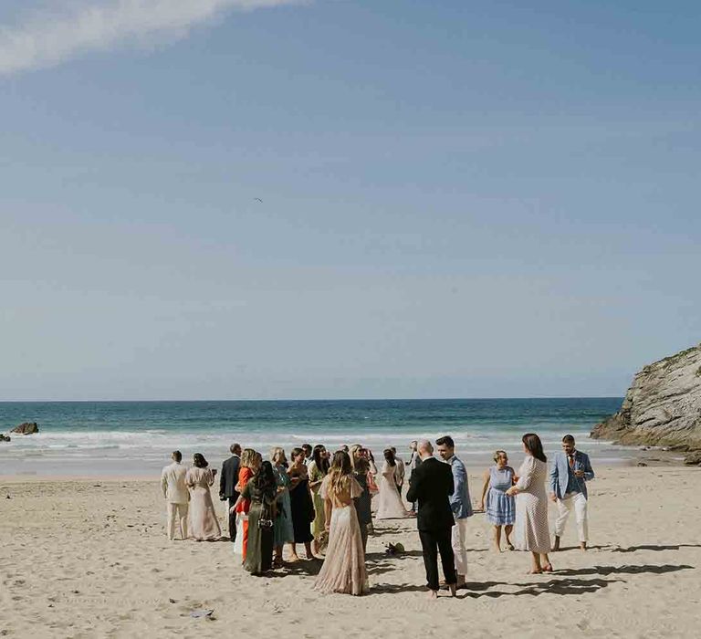 Lusty Glaze wedding with beach party 