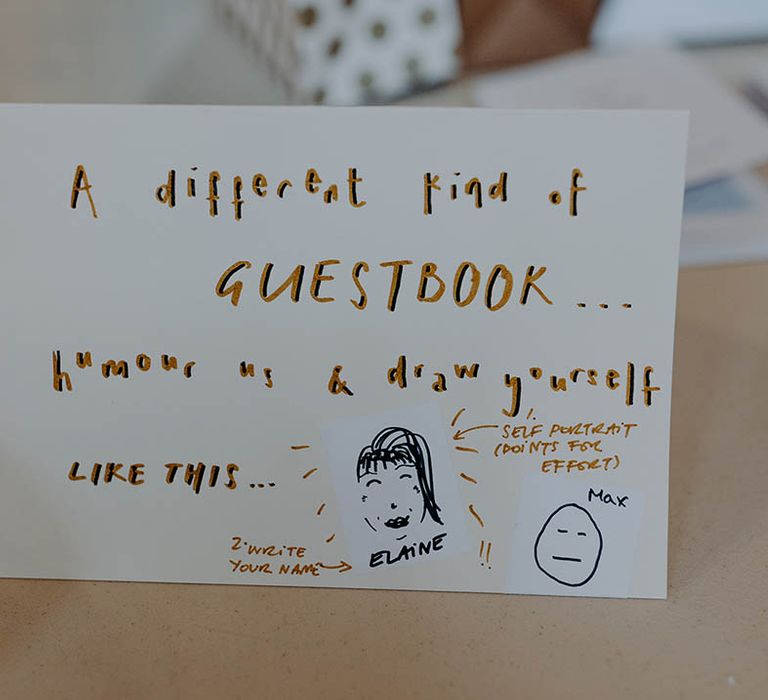 Guest book in which you draw yourself 