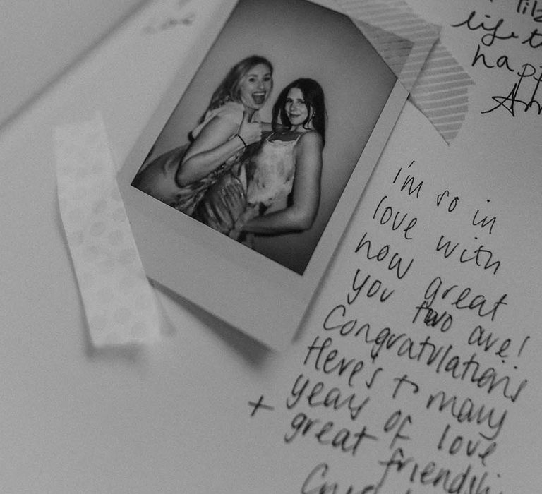 DIY wedding guestbook using polaroid photos 