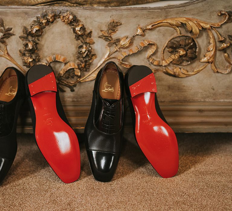 The two grooms' Louboutin groom shoes 