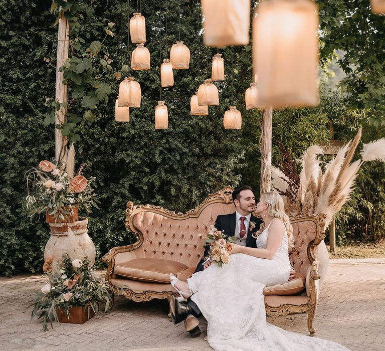 Tenuta Savoca Sicily wedding venue for destination wedding with rustic lighting 