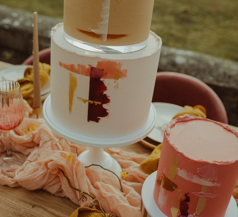 Contemporary wedding cake design