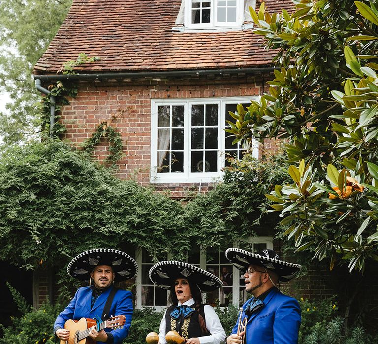 Mariachi band wedding entertainment for classic marquee wedding