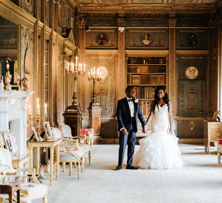 Bride and groom portrait by Michael Maurer at Syon Park 