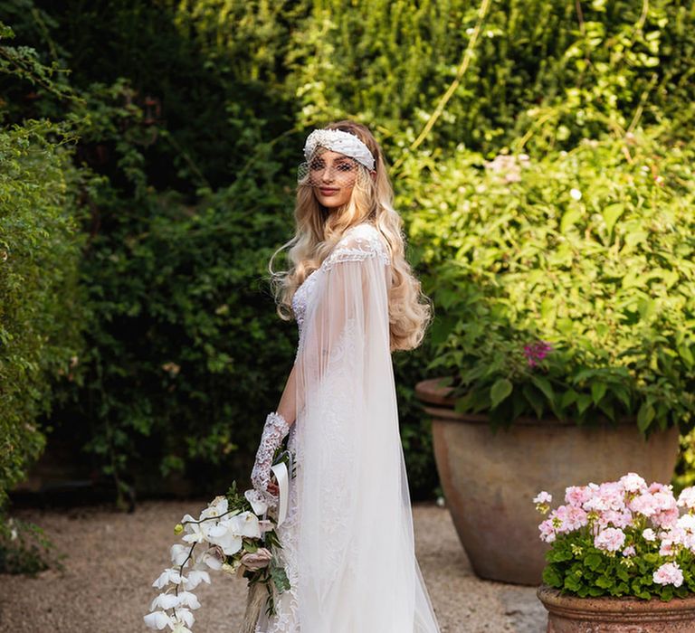 Bride in Wona Concept wedding dress and veil