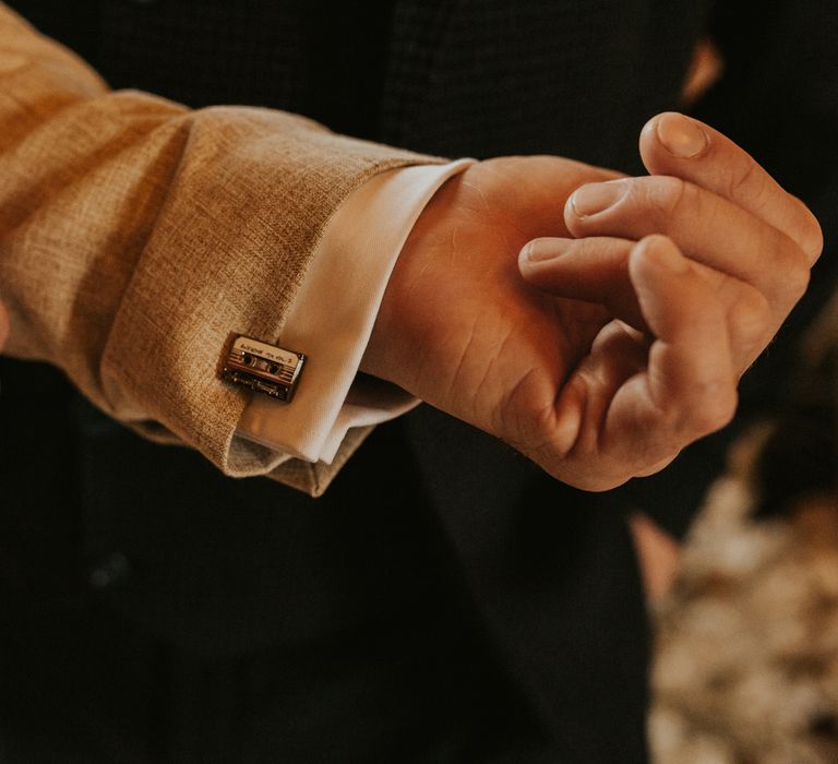 Retro tape cufflinks 