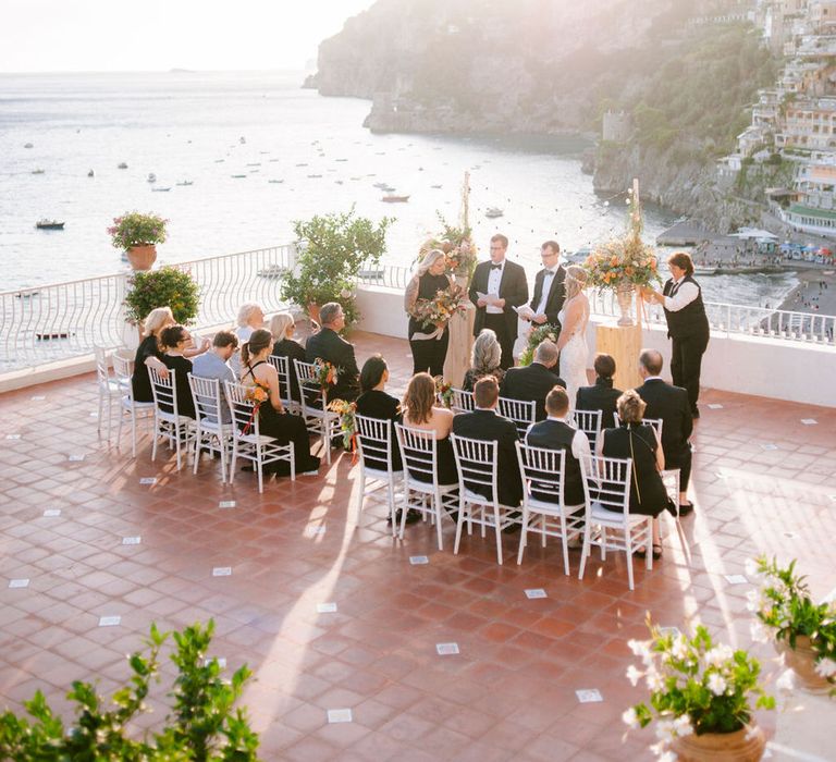 An intimate micro-wedding ceremony of 20 guests at Hotel Marincanto