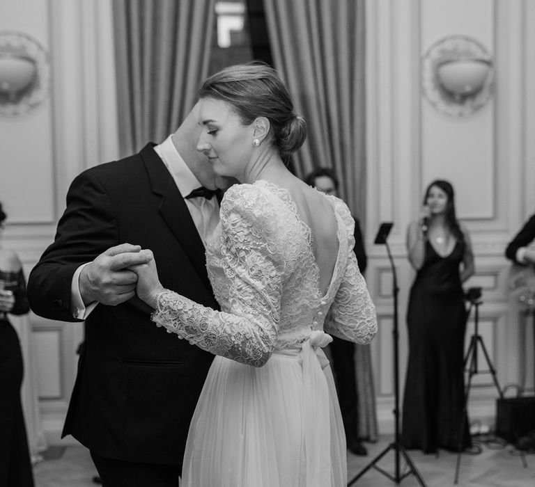 First dance for bride and groom at their London wedding 