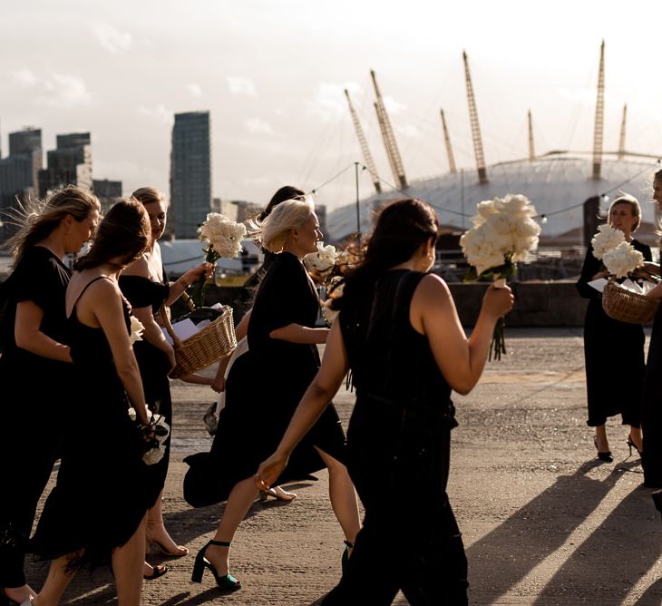 London city wedding with disco ball wedding decor