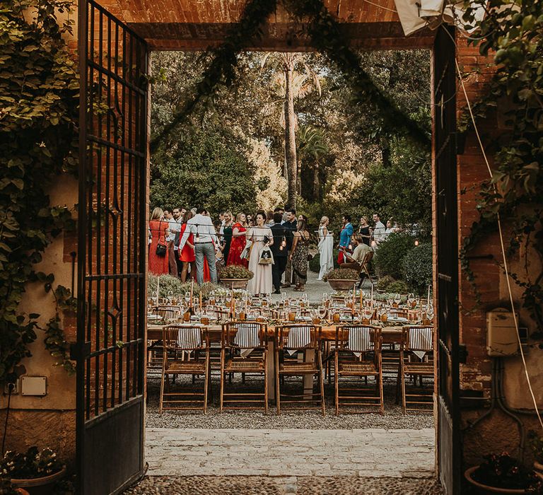 Outdoor wedding reception at Private Cortijo in Andalusia, Spain