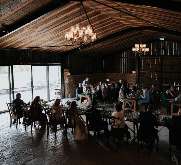 Barn wedding reception at Willow Marsh Farm