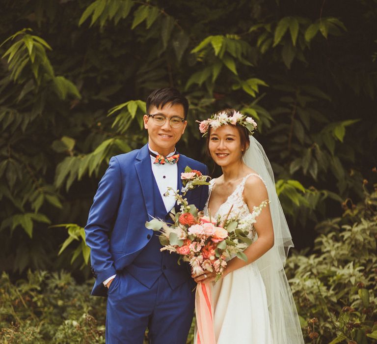 bride and groom portrait by Matt Penberthy Photography at Summer wedding 