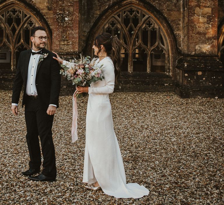 Bride & groom see each other for the first time 