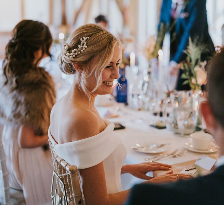 Wedding guest makes speech during reception