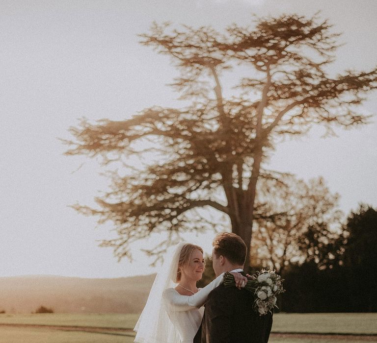 Newlyweds on historic grounds of Hedsor House wedding