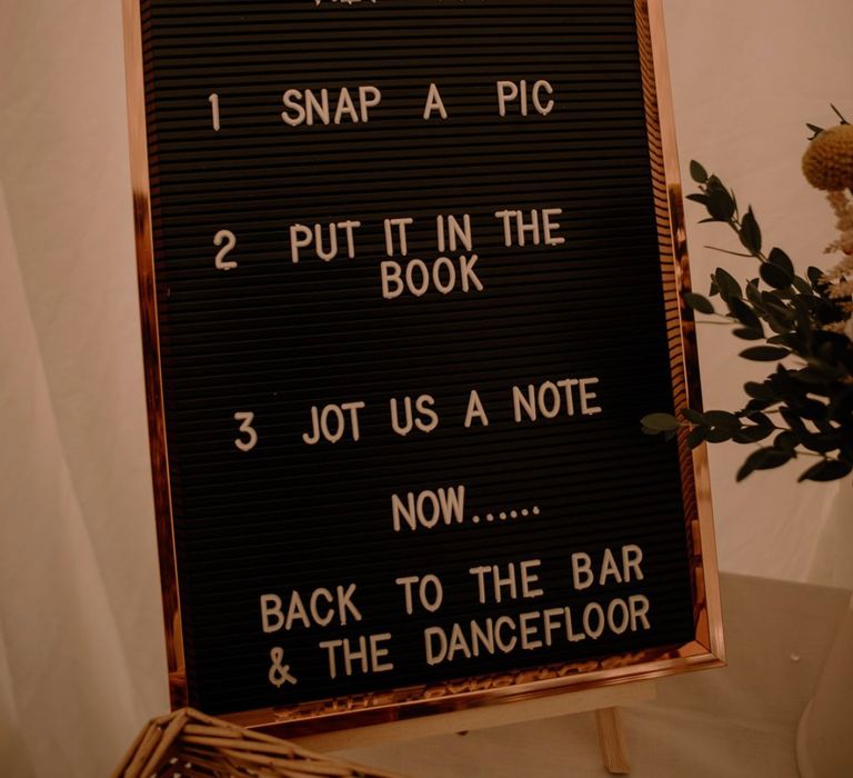 Peg board wedding decor