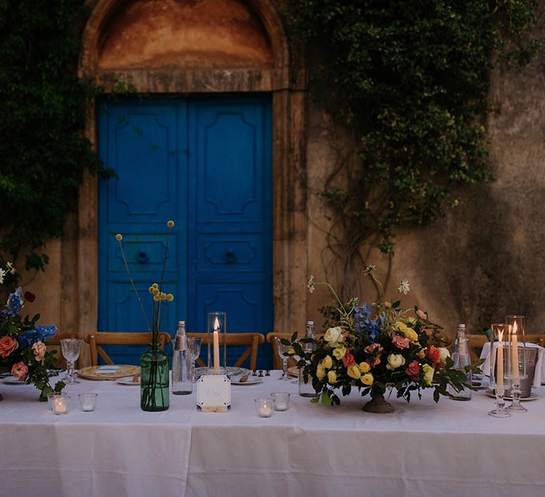 top table wedding decorations at borgo del carato 